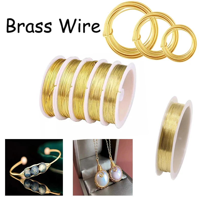 0.1mm-3.0mm Brass Coppers Wires Beading Wire For Jewelry Making Golds Colors 1-100 Meters Long