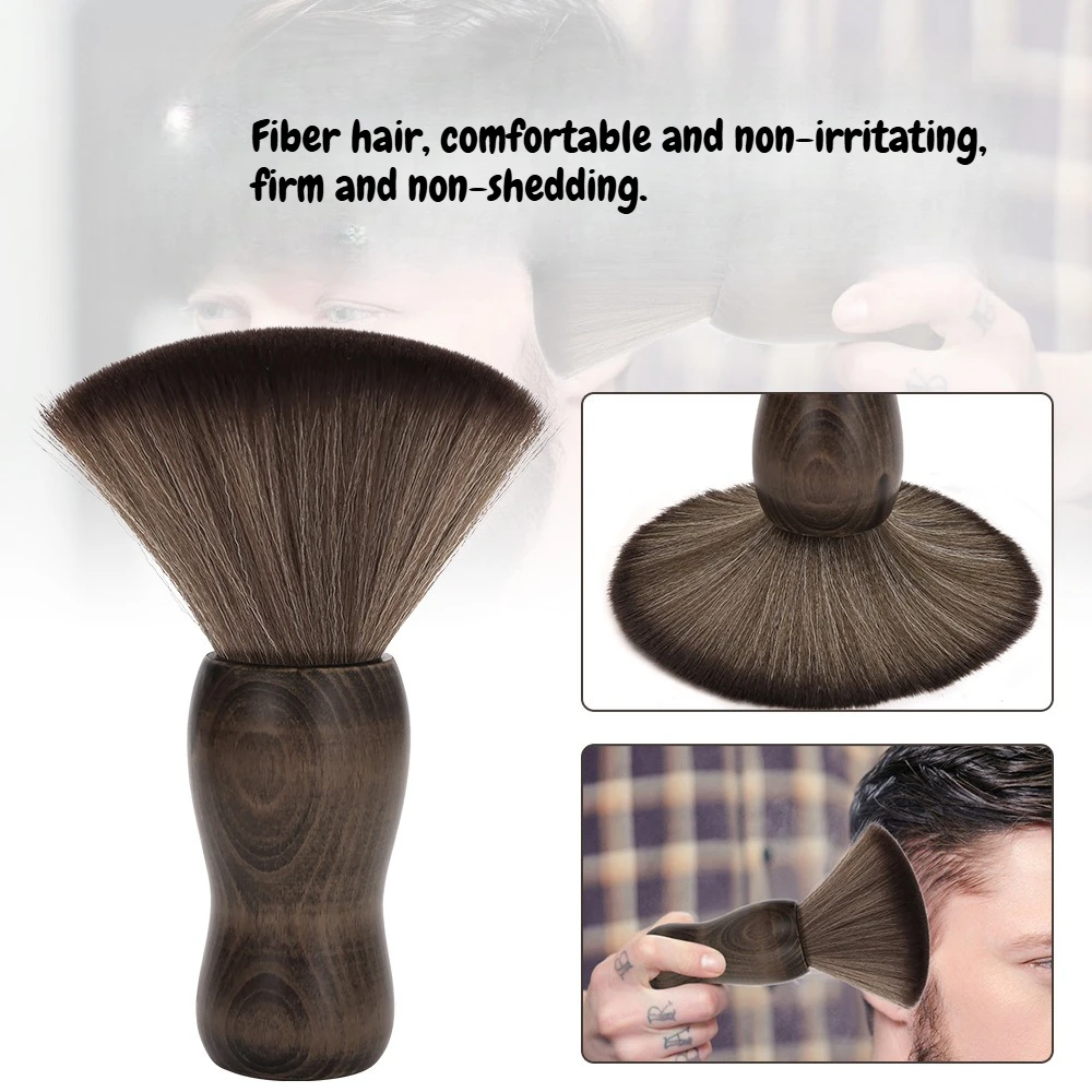 Alta qualidade preto cosméticos cabeleireiro varrendo pescoço limpeza de cabelo espanador escova de corte de cabelo para barbearia escova de corte de cabelo