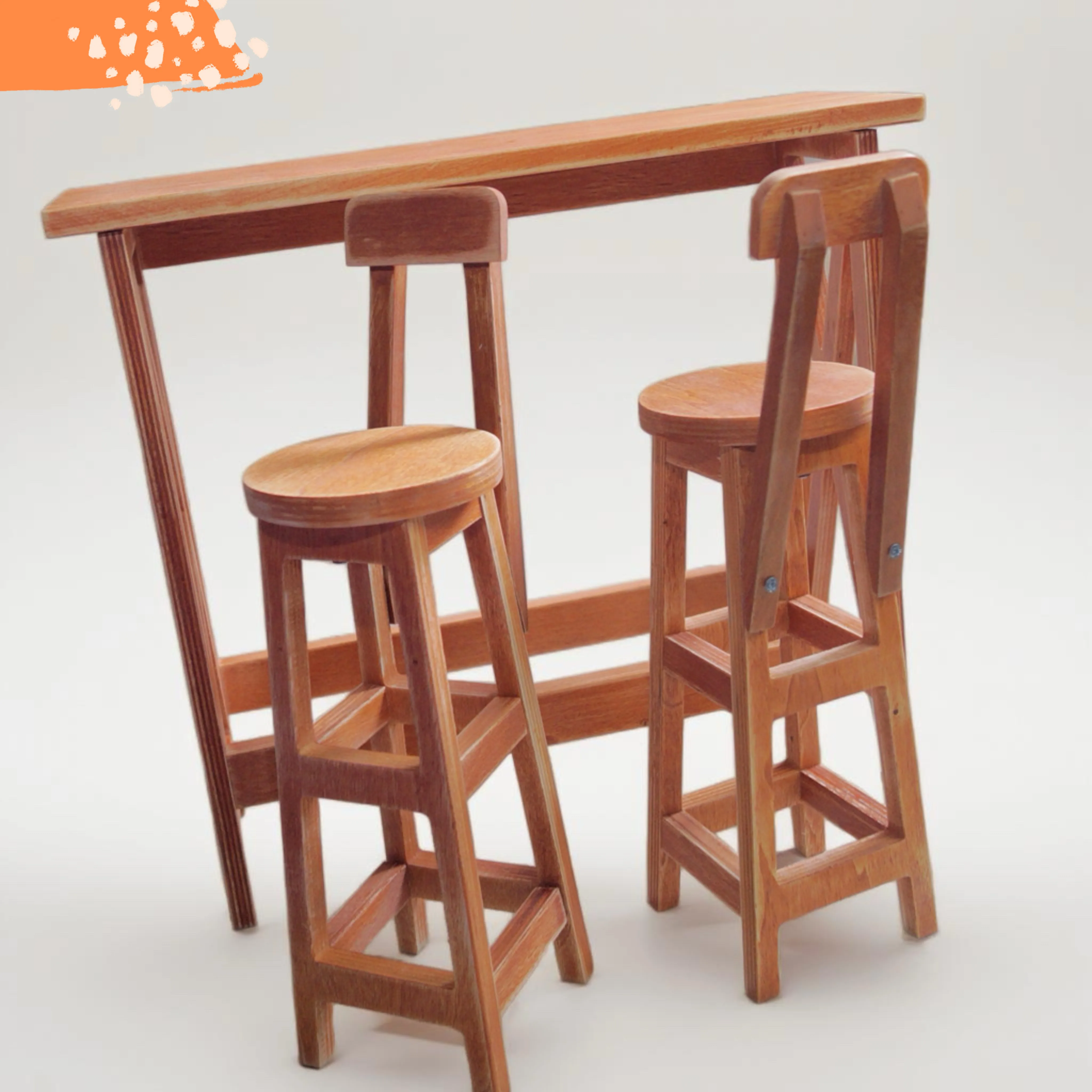 

BJD Mini Stool Bar Table Furniture For 1/4 17" 44cm 1/3 24" SD17 70CM Tall SD MSD DK DZ AOD DD Doll HEDUOEP