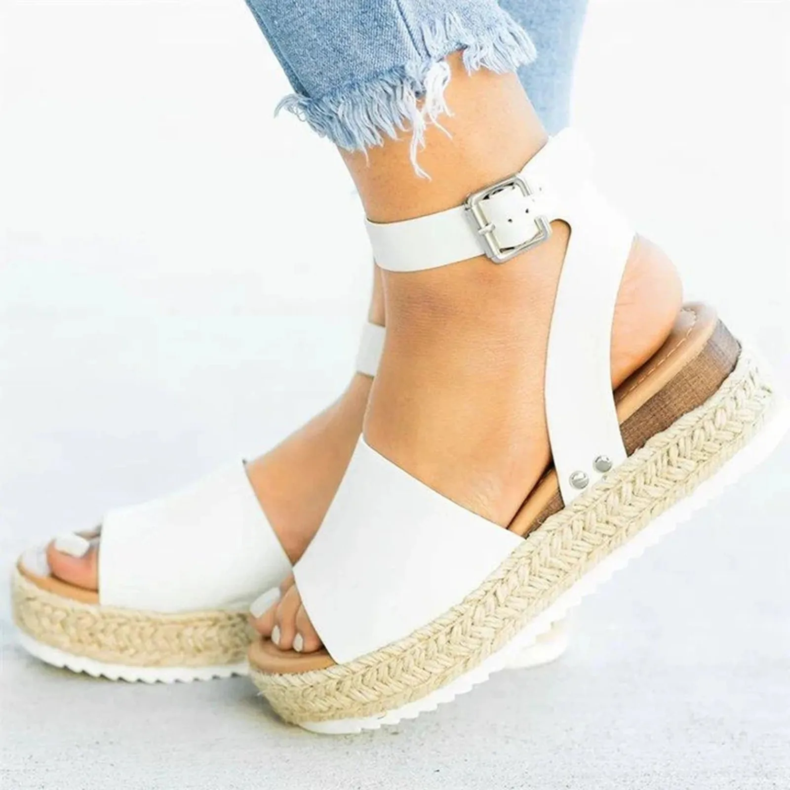 Summer Beach Platforms Wedges Sandals Women Fashion Casual Peep Toe Platforms Wedges Sandals Beach Sandalias Para Mujeres