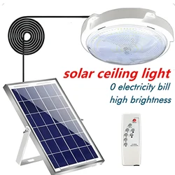 Luz de teto solar LED com linha, pingente de energia solar, lâmpada para corredor, decoração de jardim, exterior e interior, 500 W, 60W