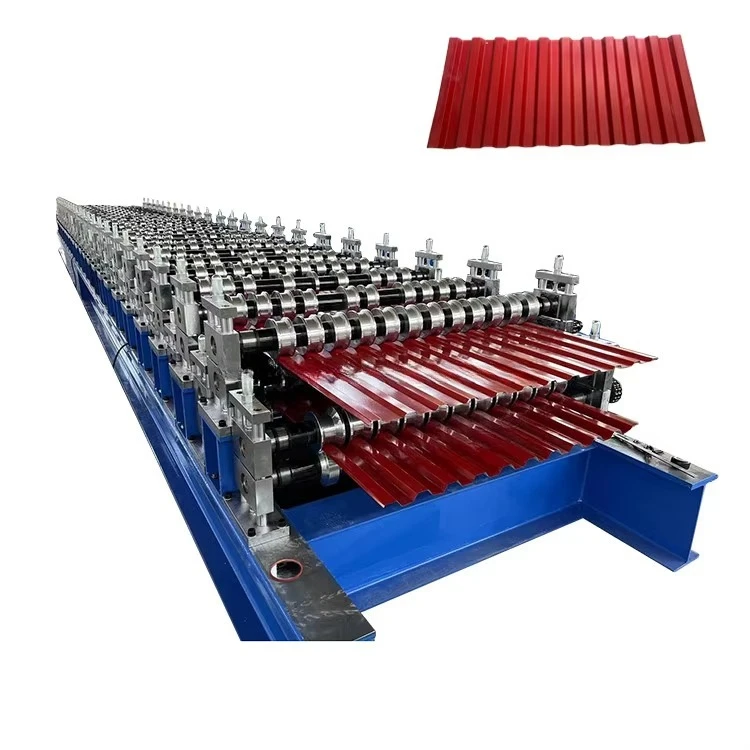 Market Double Layer Corrugated Roof Sheet Roll Forming Machine Type  with Motor As Core Component