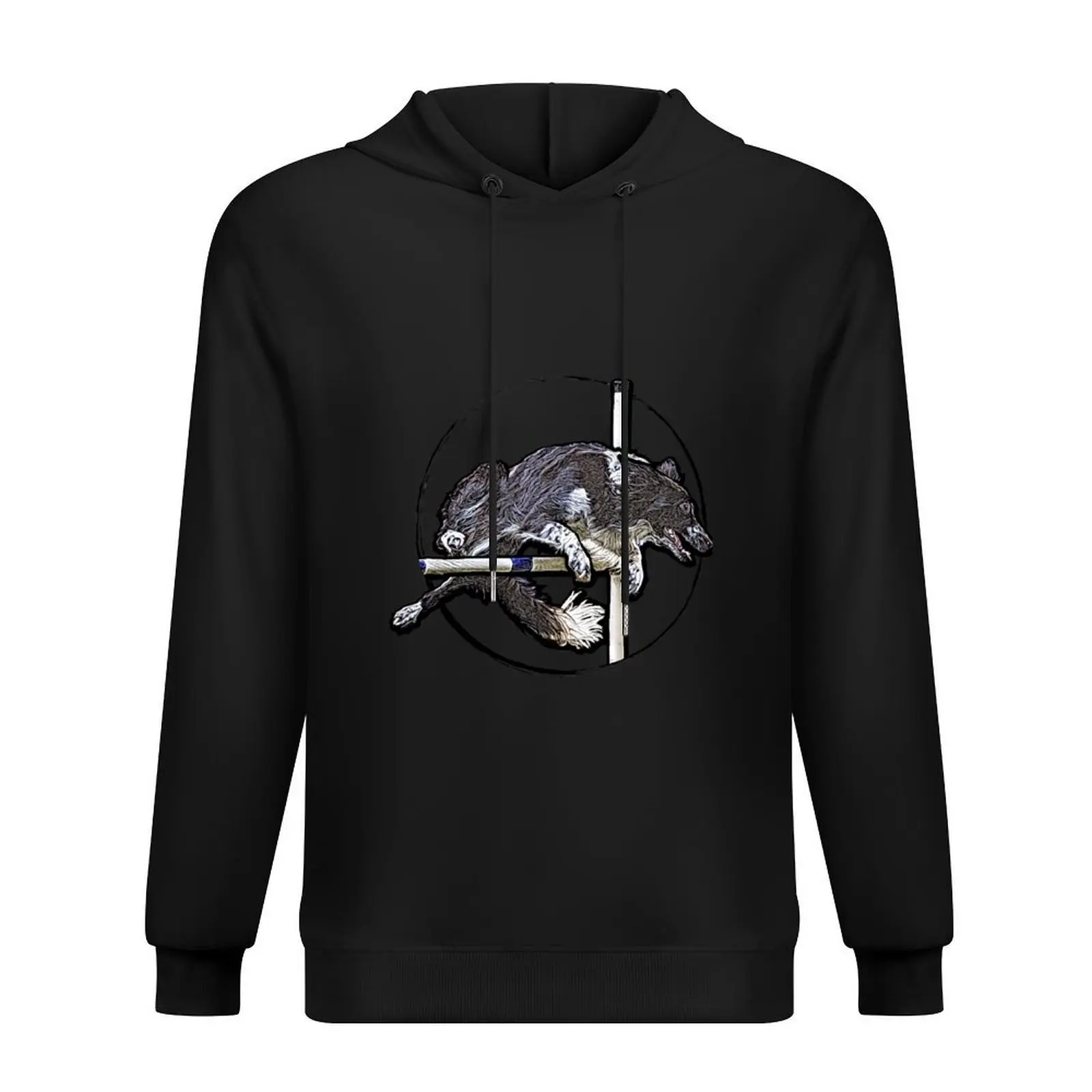 

Active Border Collie Dog jumping Hoodie men's sweat-shirt men's clothes clothes for men japanese hoodie