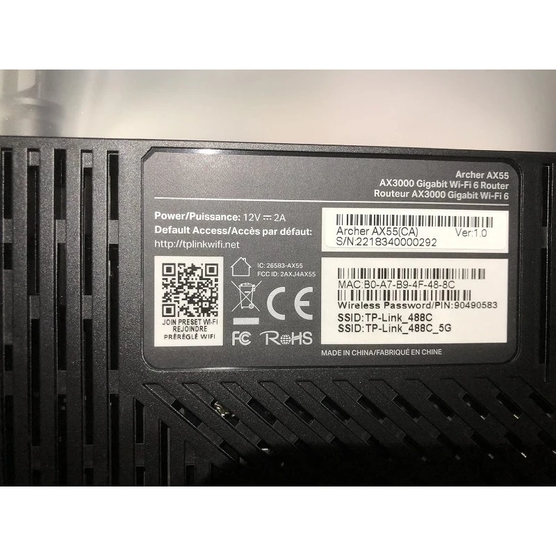 جهاز توجيه AX3000 WiFi 6 (Archer AX55 Pro) - إنترنت لاسلكي متعدد جيجابت، منفذ 1 × 2.5 جيجابت في الثانية، نطاق مزدوج، VPN، OFDMA