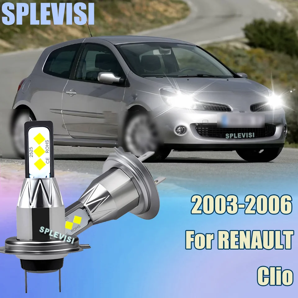 

Car Auto Headlamps 6000K Bulbs Long-Lasting Consumption 12V 6000LM Lamps Conversion Kit H7 For RENAULT Clio 2003 2004 2005 2006