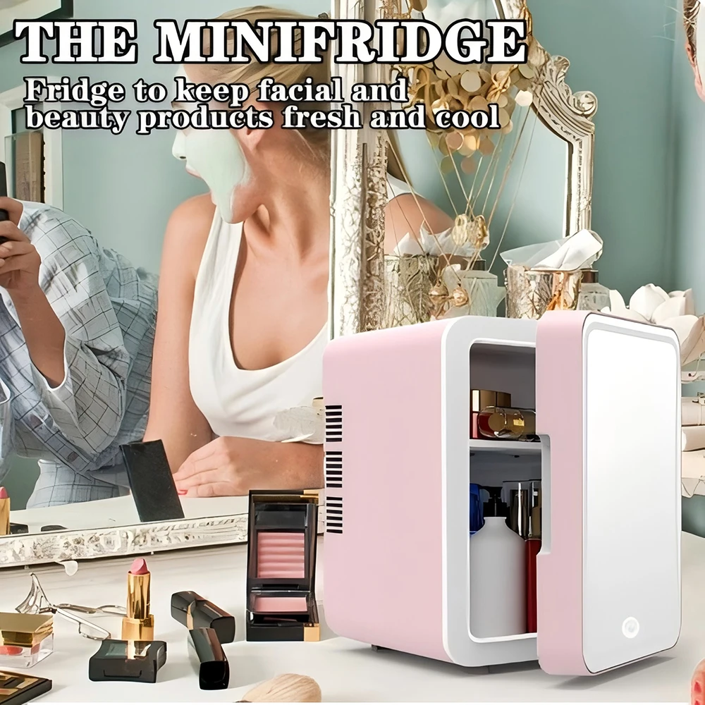 4L ثلاجة سيارة صغيرة محمولة مرآة مستحضرات التجميل حاوية الثلج تخزين الحرارة وتبريد قطع غيار السيارات اثنين في واحد #5