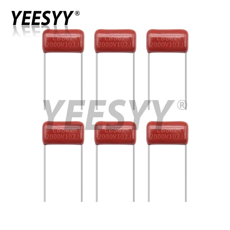 10pcs Metallized Polypropylene Film Capacitor 2000V 102 104 473 1NF 22NF 100NF 0.1UF 2000V 104J 102J 223J 473J 2KV CBB Capacitor