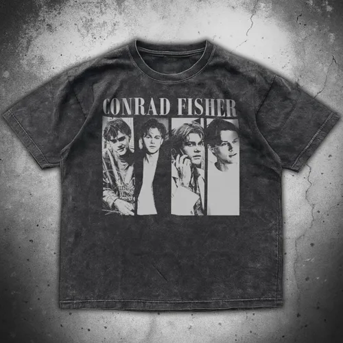 Imagen 2 del producto Camiseta Vintage Conrad Fisher lavada para hombre, equipo Conrad, camisa de Fisher de Conrad pretty convertida en verano, ropa romántica Unseix de verano