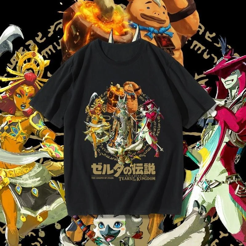 

Bandai Genuine Authorized High-quality Kingdom Tears Joint Printed T-shirt Men's and Women's Fashion Loose Top Short Sleeve