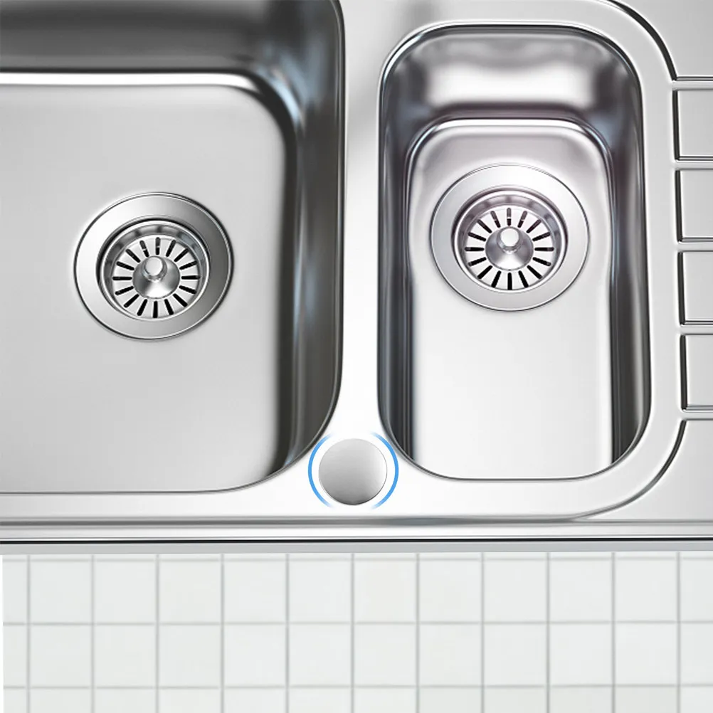 

3Pcs Sink Faucet Hole Cover Stainless Steel Kitchen Washbasin Tap Hole Plate Stopper Water Resistant Elegant Sink Sealing Lid