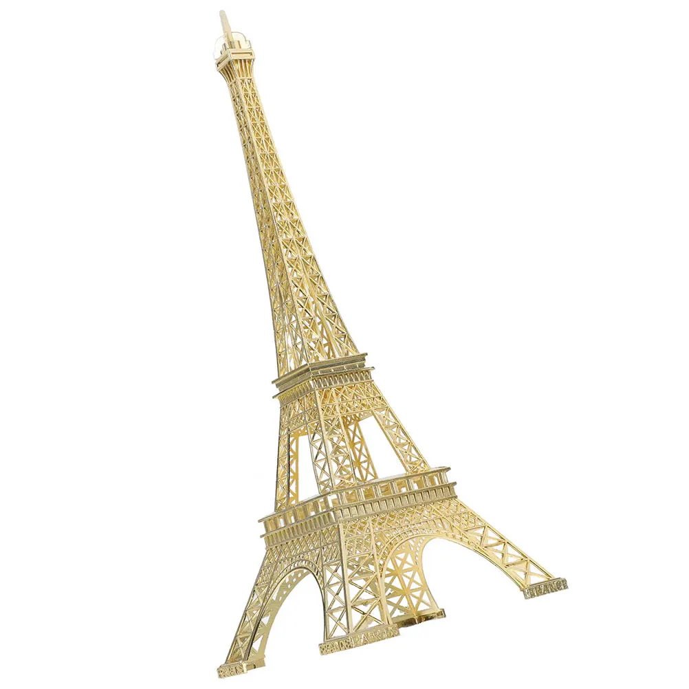

Eiffel Tower Golden Metal Party Home Tower Statue Set Office Desk Tabletop Decor Figurine