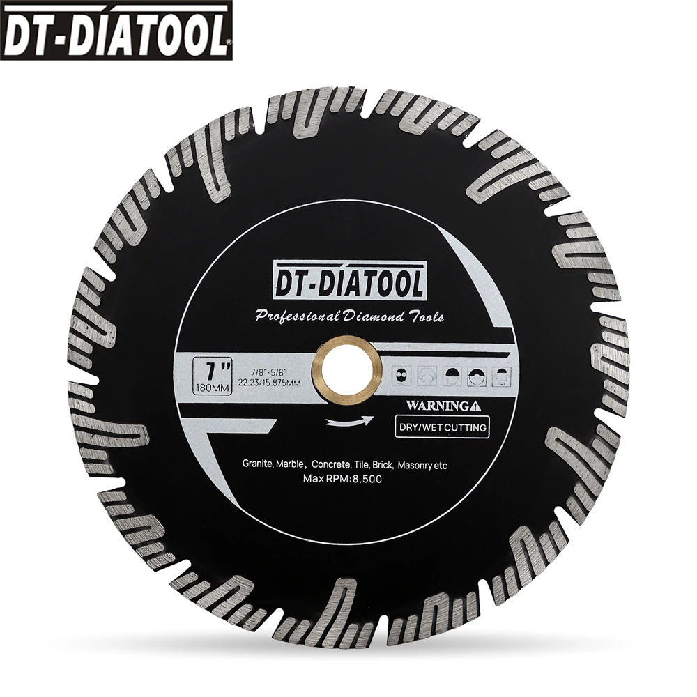 

DT-Diatool 115-230mm Diamond Disc Saw Blade for Cutting Granite Marble Porcelain Ceramic Tile Circular Saw 1Pc Cutting Disc