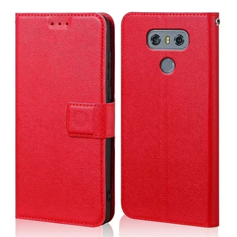 Capa flip de silicone para LG G6 G 6 H870 H873 H870DS Carteira de luxo PU Couro Magnético Bolsas de telefone Casos para LG G6 com suporte para cartão