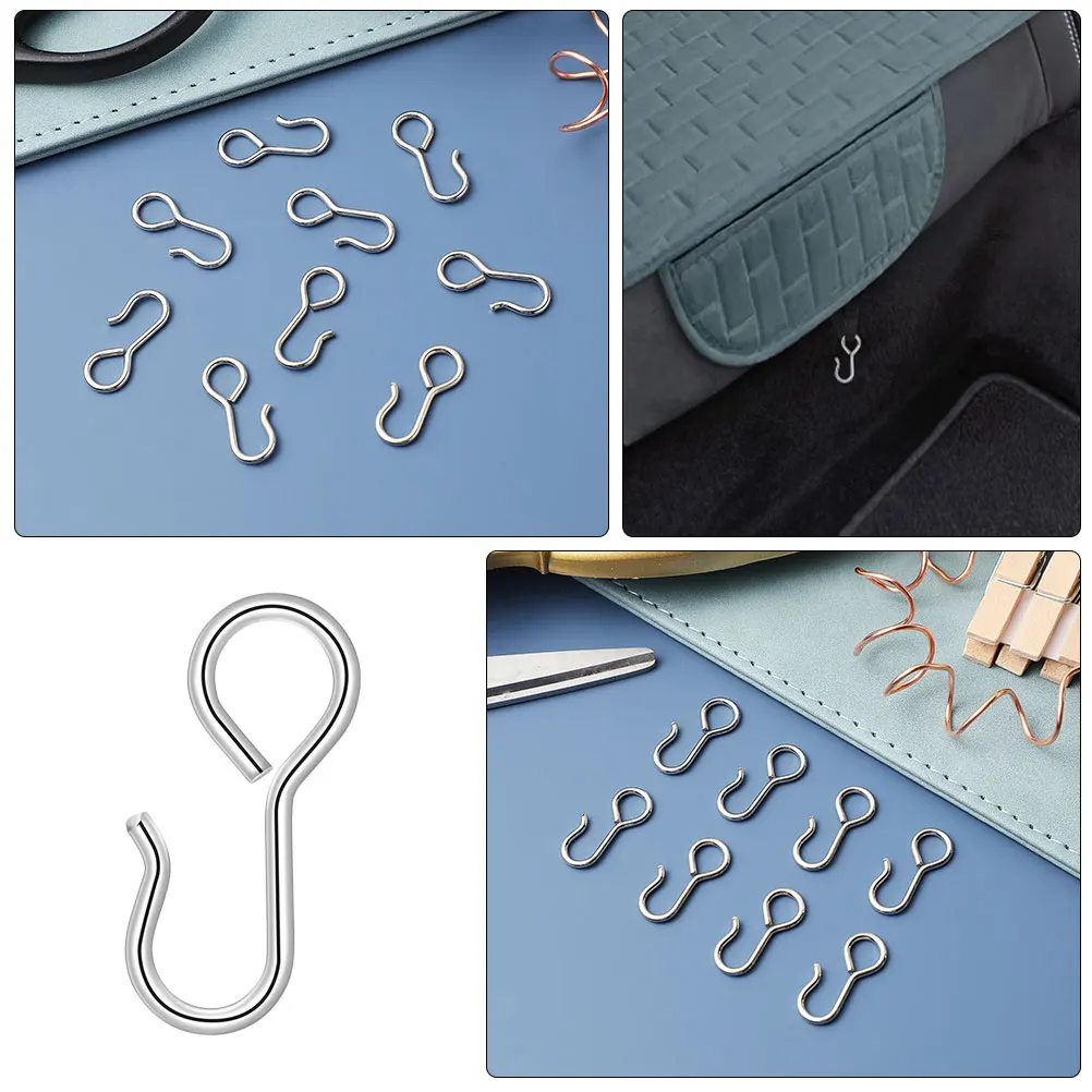 

100pcs Car Cover 23Mm Metal S For Car Headrest Cover Hanger Hooks Heavy Duty Fixing Hangers Truck Seat Covers Accessories Seat