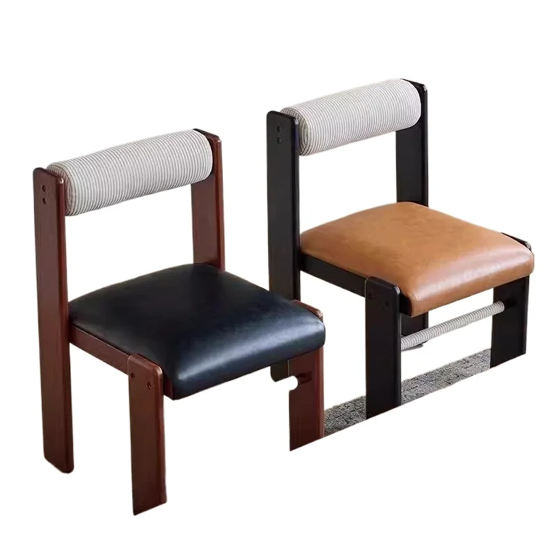 

Solid wood dining chair designer small apartment home restaurant casual modern chair makeup chair book desk