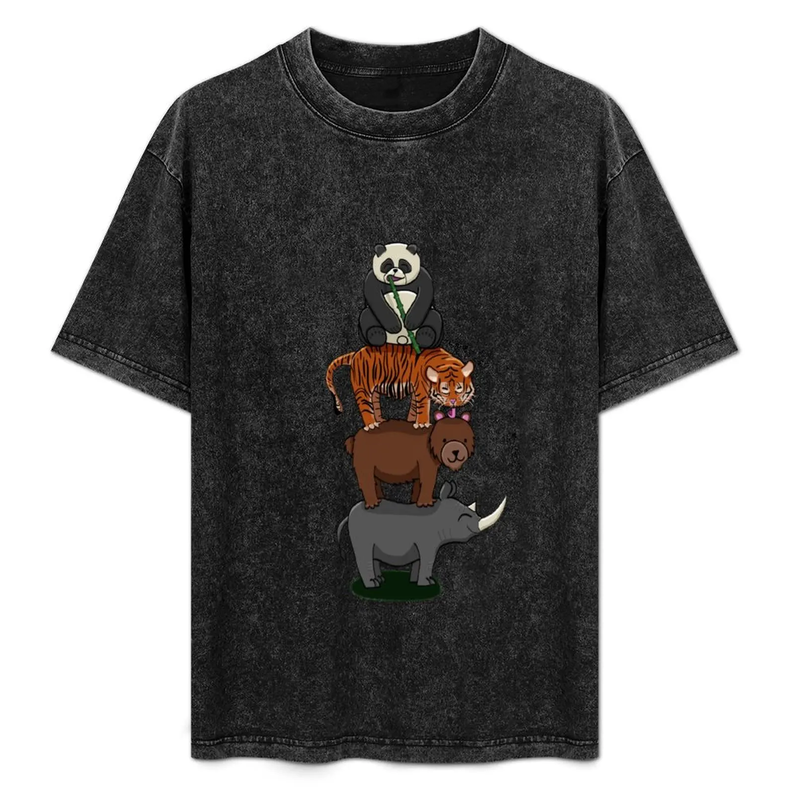 Animal stack T-Shirt Plus Size Short Sleeve T-Shirt