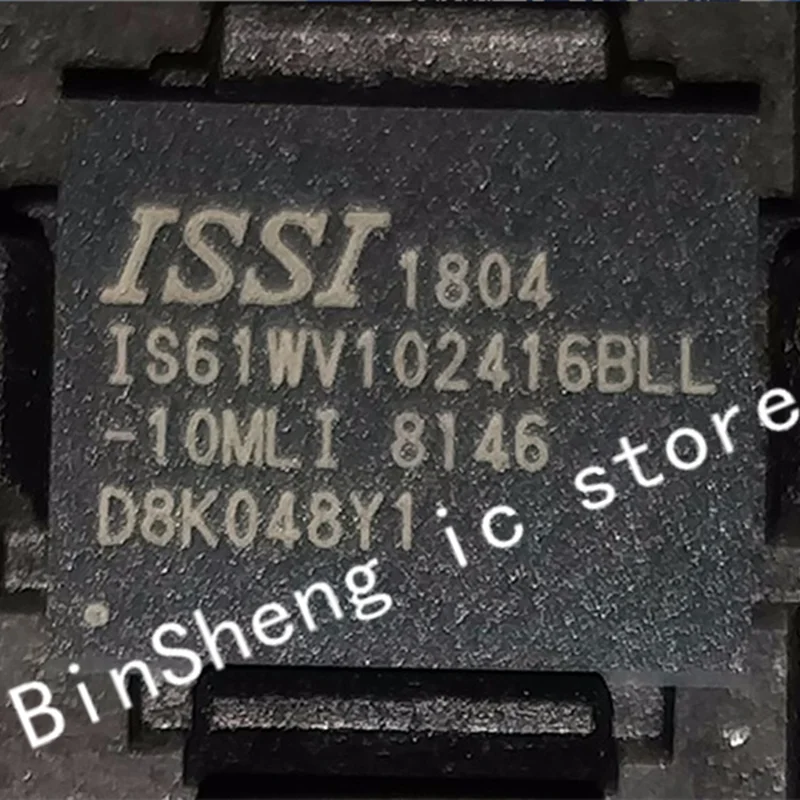 

2pcs/lot IS61WV102416BLL-10MLI BGA48 1M×16 high speed asynchronous CMOS static RAM 3.3v New original