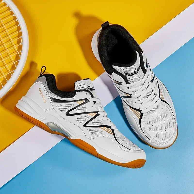 Scarpe da ping pong traspiranti da allenamento da Badminton da uomo professionali per uomo bianche di grandi dimensioni 47 48 scarpe da Badminton da ragazzo Q211