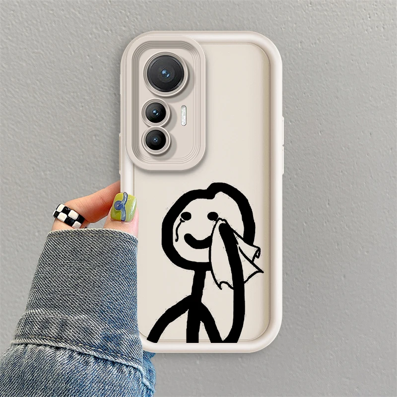 Cartoon Matchman Cute Art Eye Ladder For Xiaomi MI 14 12T 11 Lite Poco M3 X5 X4 F5 F4 F3 F2 GT Pro 5G Soft Phone Case