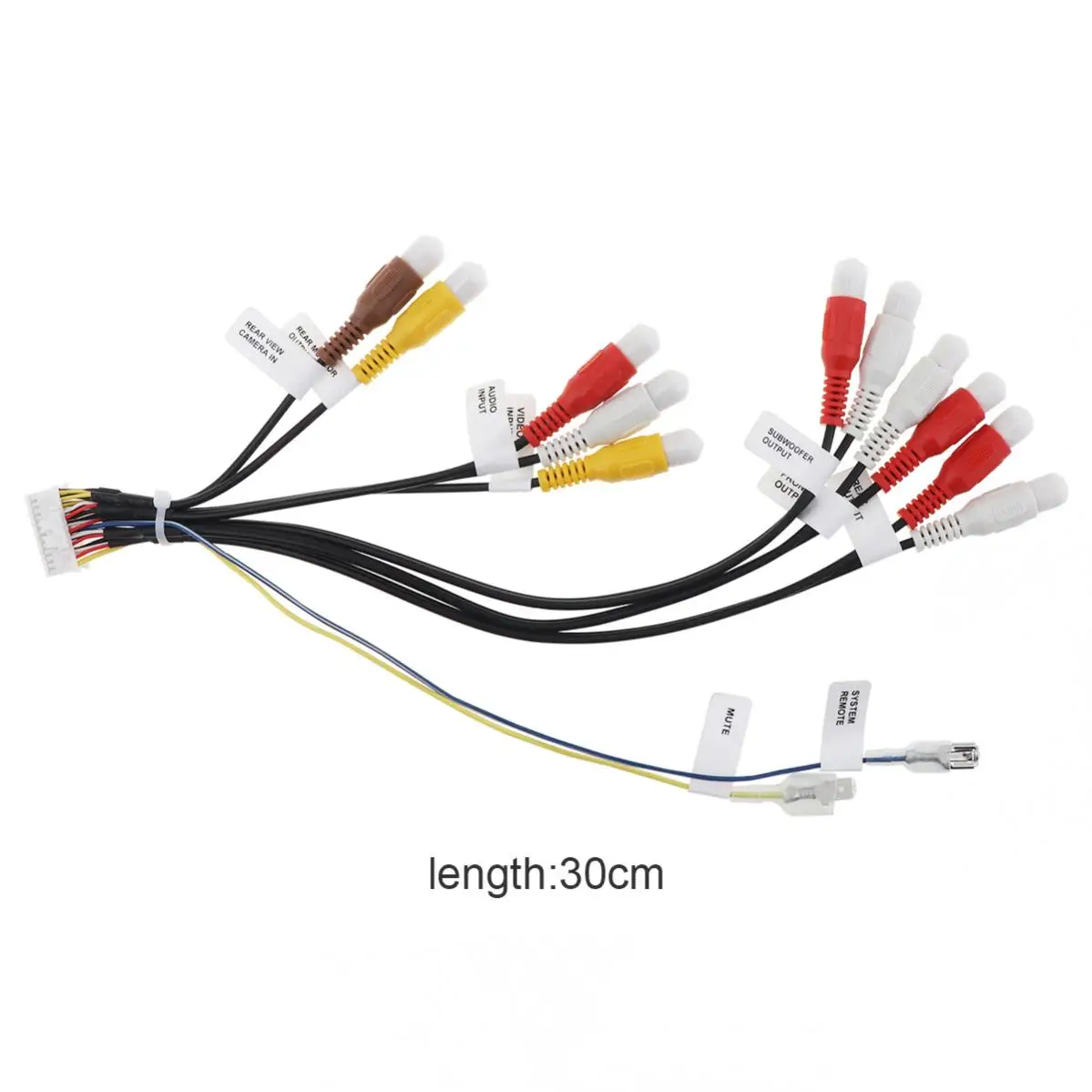 24 Pin Car RCA Cord Assembly Harness Fit for Pioneer AVIC-D3/X9115BT/ X7115BT/ F900BT/ F9115BT