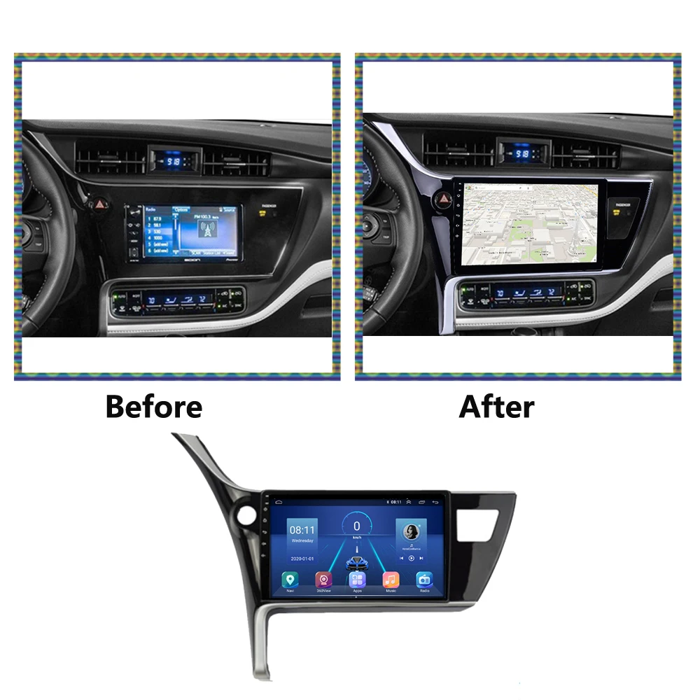 Android 13 For Toyota Corolla 2017 Left Hand Drive Car Radio Multimedia Audio Video Player Auto GPS Carplay Stereo Head Unit DVD