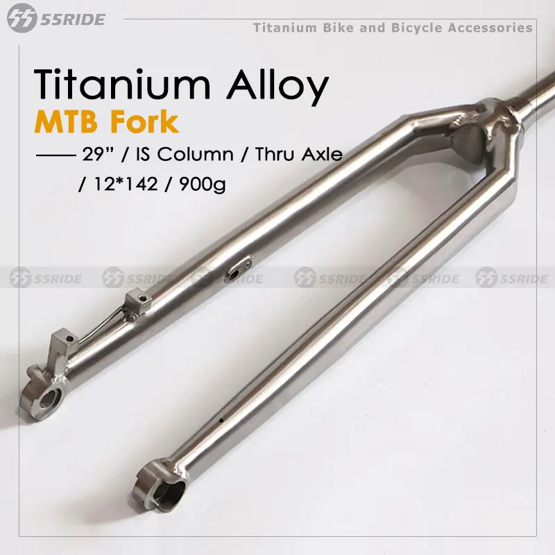 

Titanium Alloy Mountain Fork 29 Inch XC Off-Road Long-Distance Riding Lightweight MTB Bike Fork, IS, Disc Brake, Tapered Tube