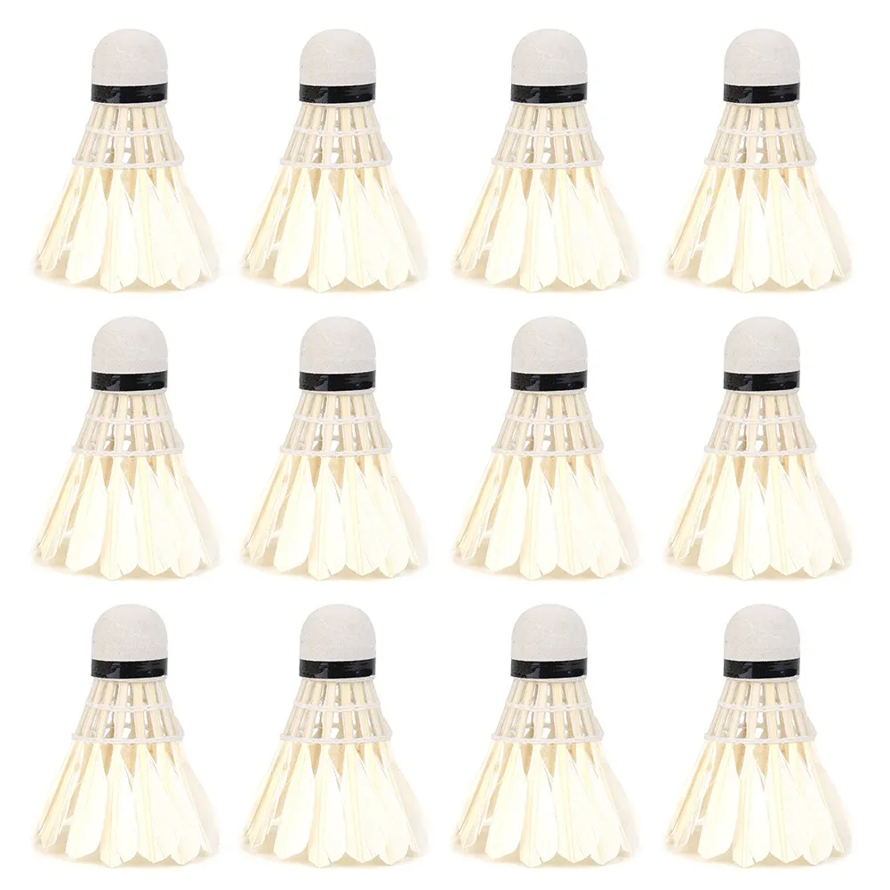 12PCS Badminton Shuttlecock, White Badminton Shuttlecock, High-Quality Badminton Shuttlecock, Durable and Long-Lasting
