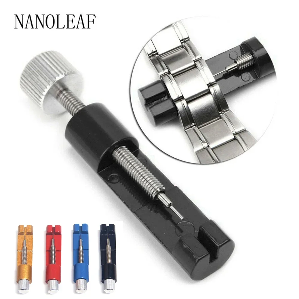 Kit de ferramentas de ajuste de pulseira de metal, mini removedor de pino de ligação de pulseira de relógio para relojoeiros, acessório de reparo