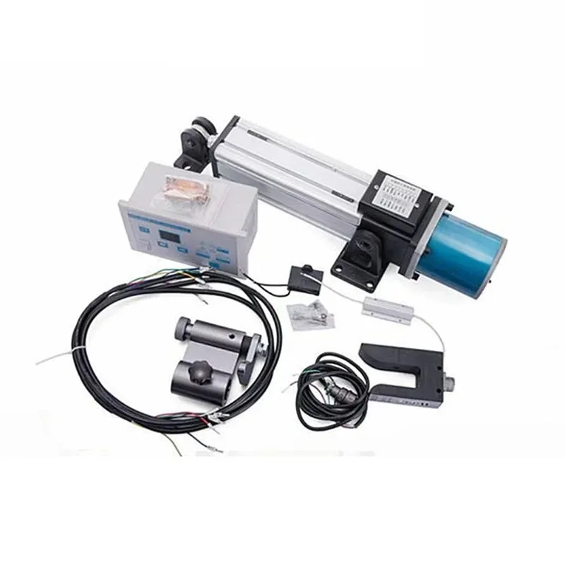 90-110 motor magnetic powder brake clutch implement automatic photoelectric correction system to synchronously tension control