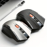 Congdi Wireless Mouse 2.4GHz Wireless Optical Mouse with USB Receiver 6 Button Portable Wireless Mouse for Laptops Computer Mice