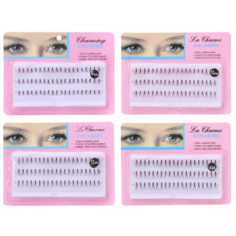 QSTY Handmade 10 D False Eyelashes Grafting Natural Long Faux lashes Extensions Beauty Health Make up Fake lash Wholesale