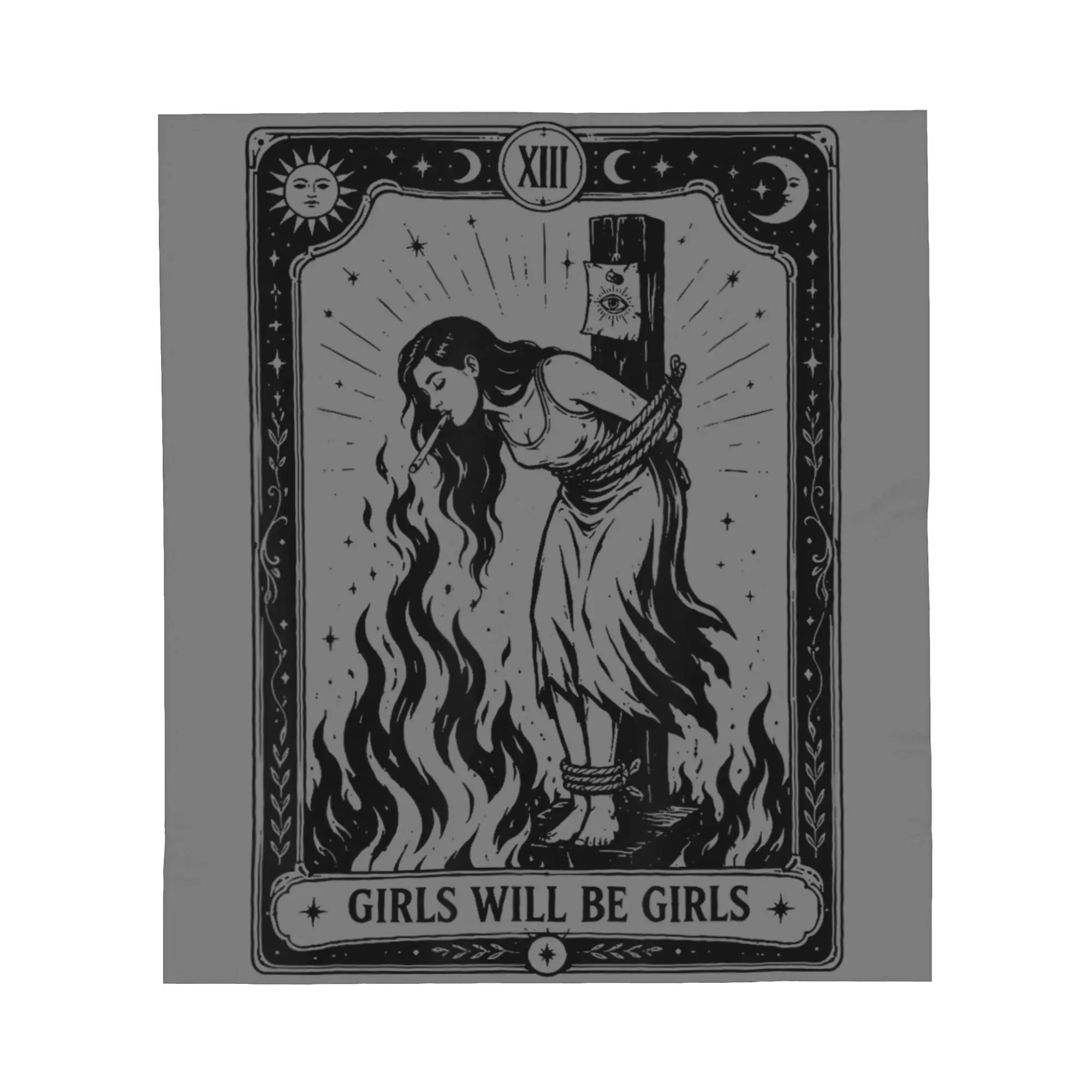 1PC Cigarette Burning Tarot Card Women Blanket Throw Super Cosy Plush Living Room Sofa