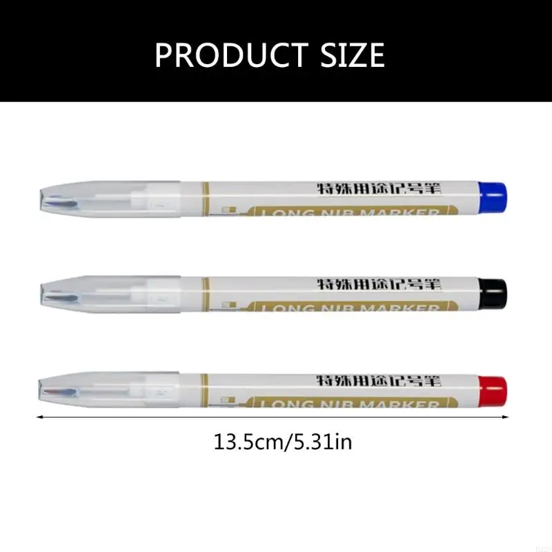 3/4/6Pcs Deep Hole Carpenter Marker 20mm Long Tip Carpenter Marker Woodworking Mark Tool Long Tip Deep Hole Marker Pen