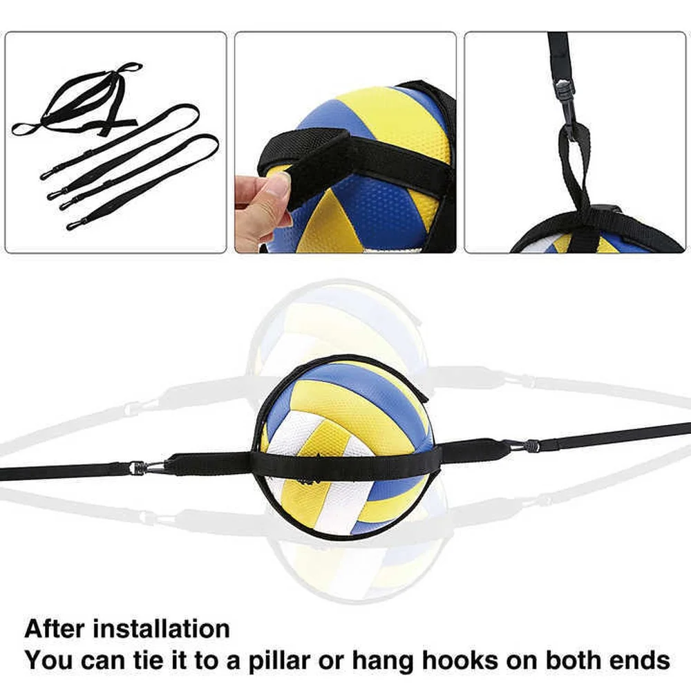 Volleyball Training Belt Solo Spike Practice Equipment Jump Improvement Elastic Strap Portable Fitness Sports Gear Accessory