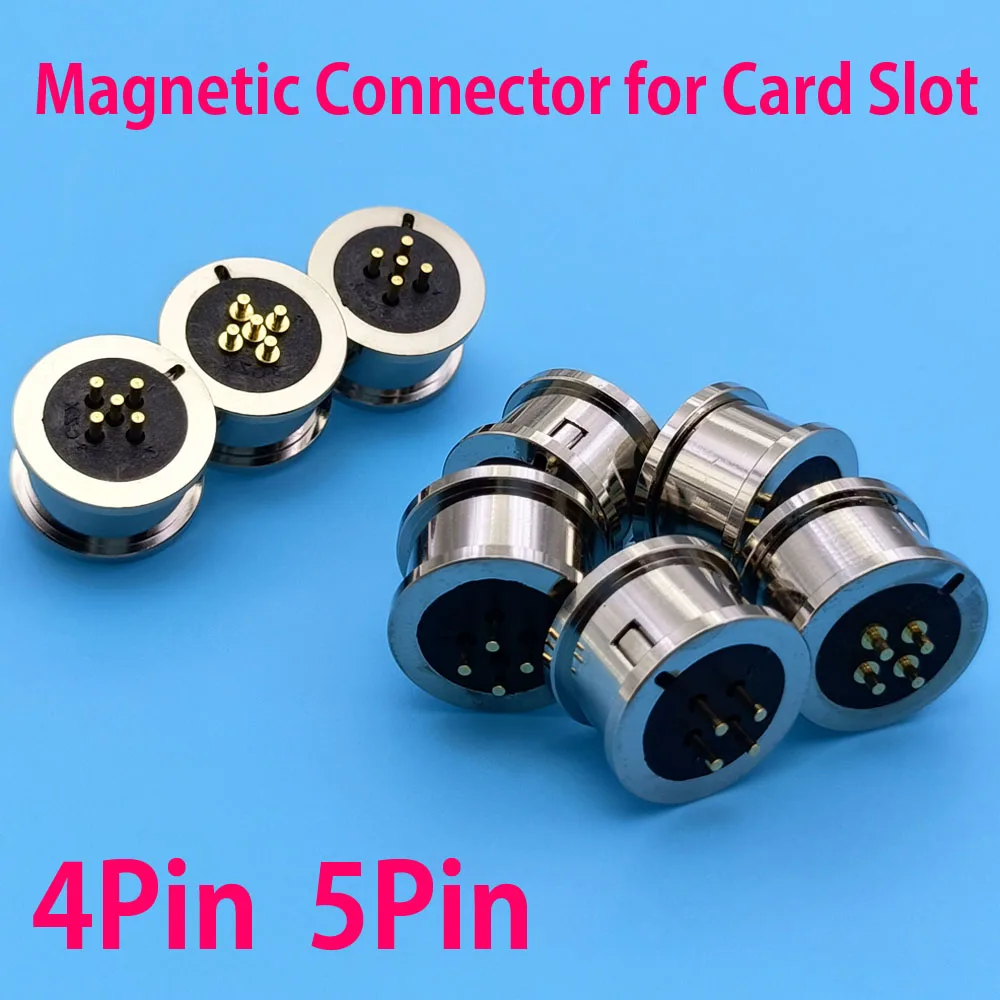 Card slot magnetic connector high current magnet connector 4Pin male female probe DC power charging magnetic connector