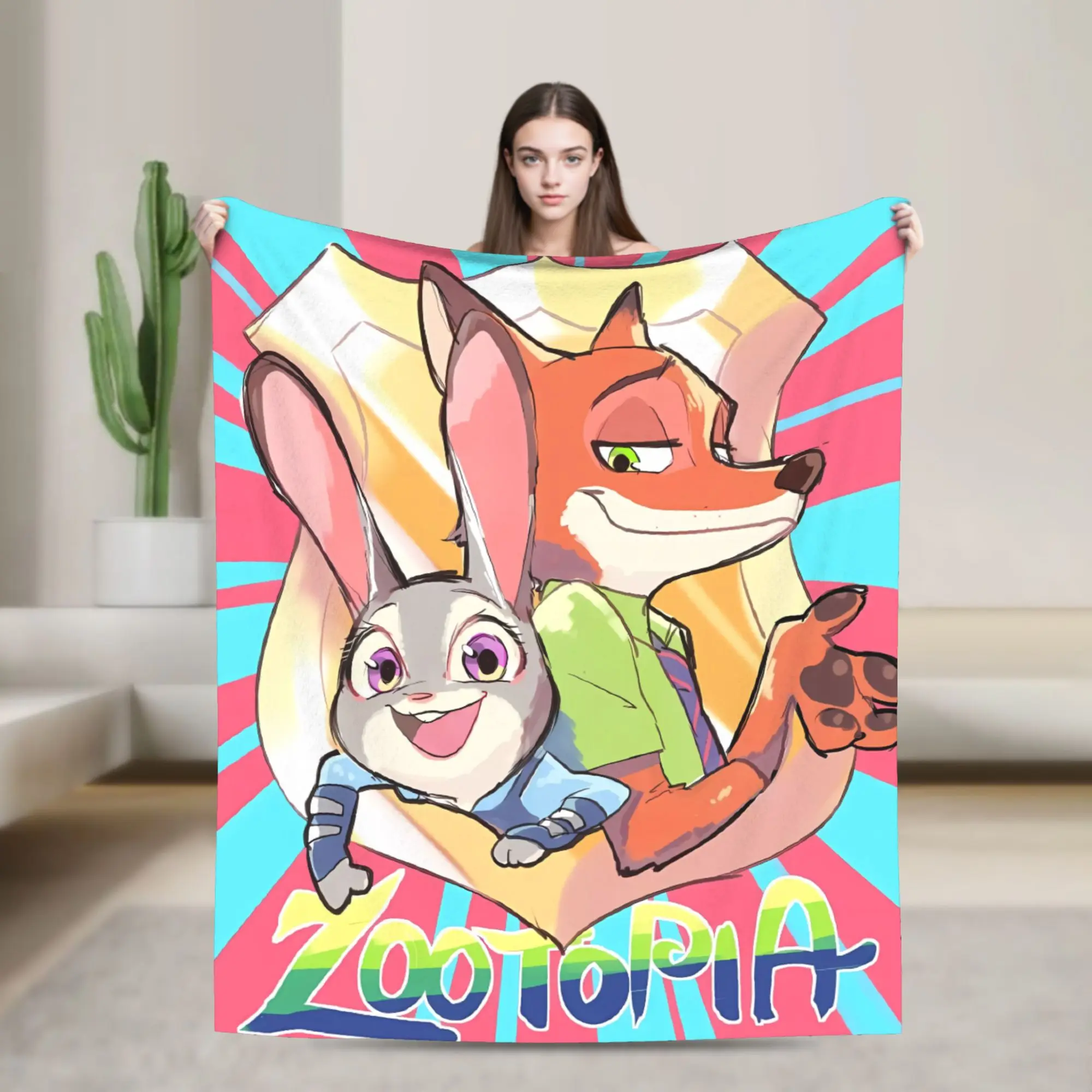 

Зоотопия Ник Джуди аниме теплое мягкое одеяло пикник плюшевые постельные принадлежности пледы новинка уличное фланелевое покрывало диван-кровать