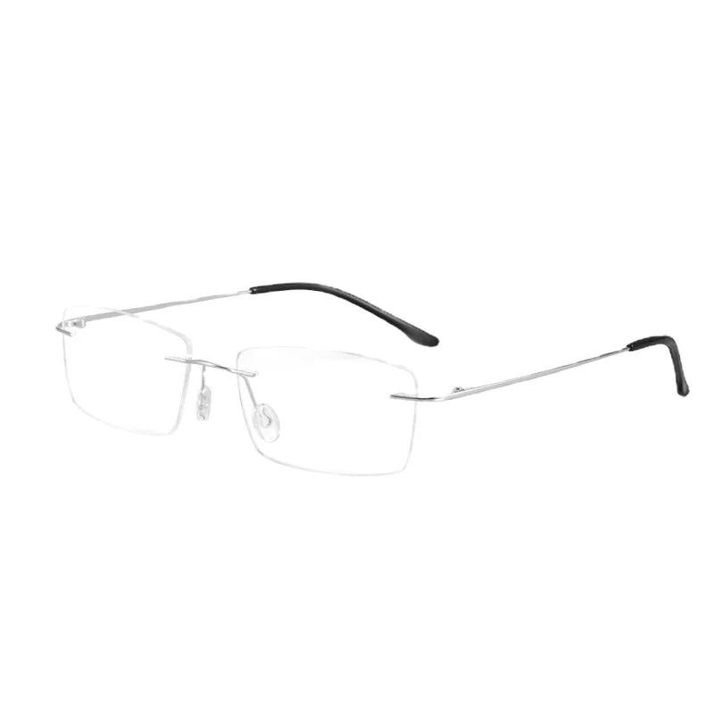 Black Rimless Optics Glasses Men Women 1.61MR-8 1.67 Prescription Recipe Lenses Myopia Reading Eyewear Anti Blue Light Eyeglasse