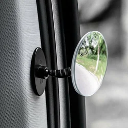 1 Set 5cm Universal Car 360 Blind Spot Side Mirror Stick on Glass Adjustable Safety Lens Security Protection Accessories