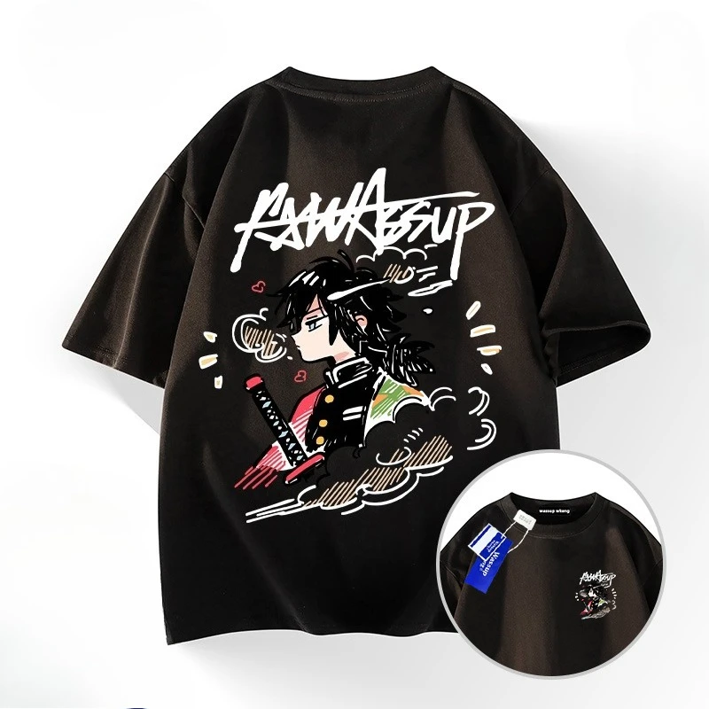 

Japanese Anime Ghost Annihilation Blade Cartoon Character Two-dimensional Peripheral Short Sleeve Large Size Loose