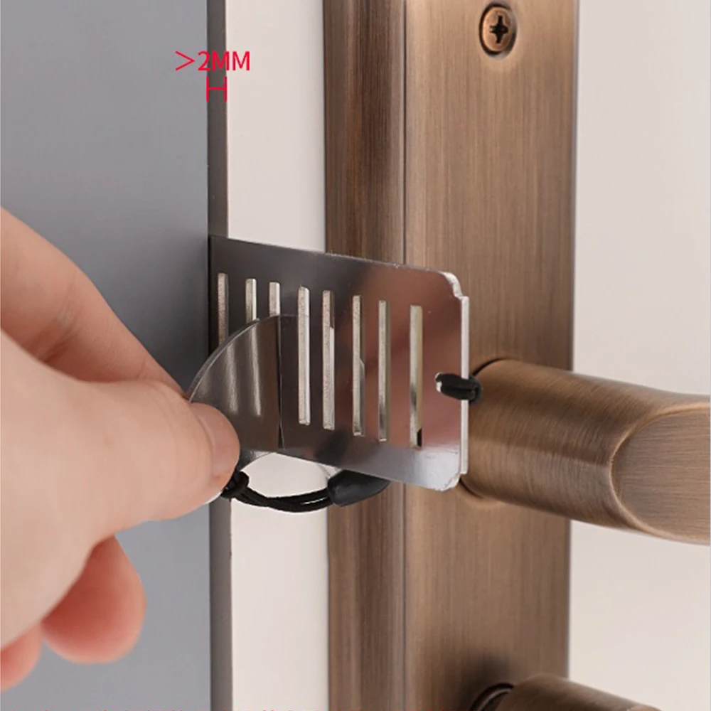 Tragbares Türschloss für Reisen und Zuhause, Zusatzschloss für Erhöhte Privatsphäre und Sicherheit in Hotelzimmer, Apartment, Studentenwohnheim, Türstopper – Detail 3