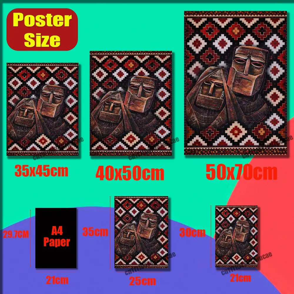 For Armenia Artsakh Passport Flag Cross Poster Cover Wall Murals Home Custom Self-adhesive Decoration Sticker Playbill Film