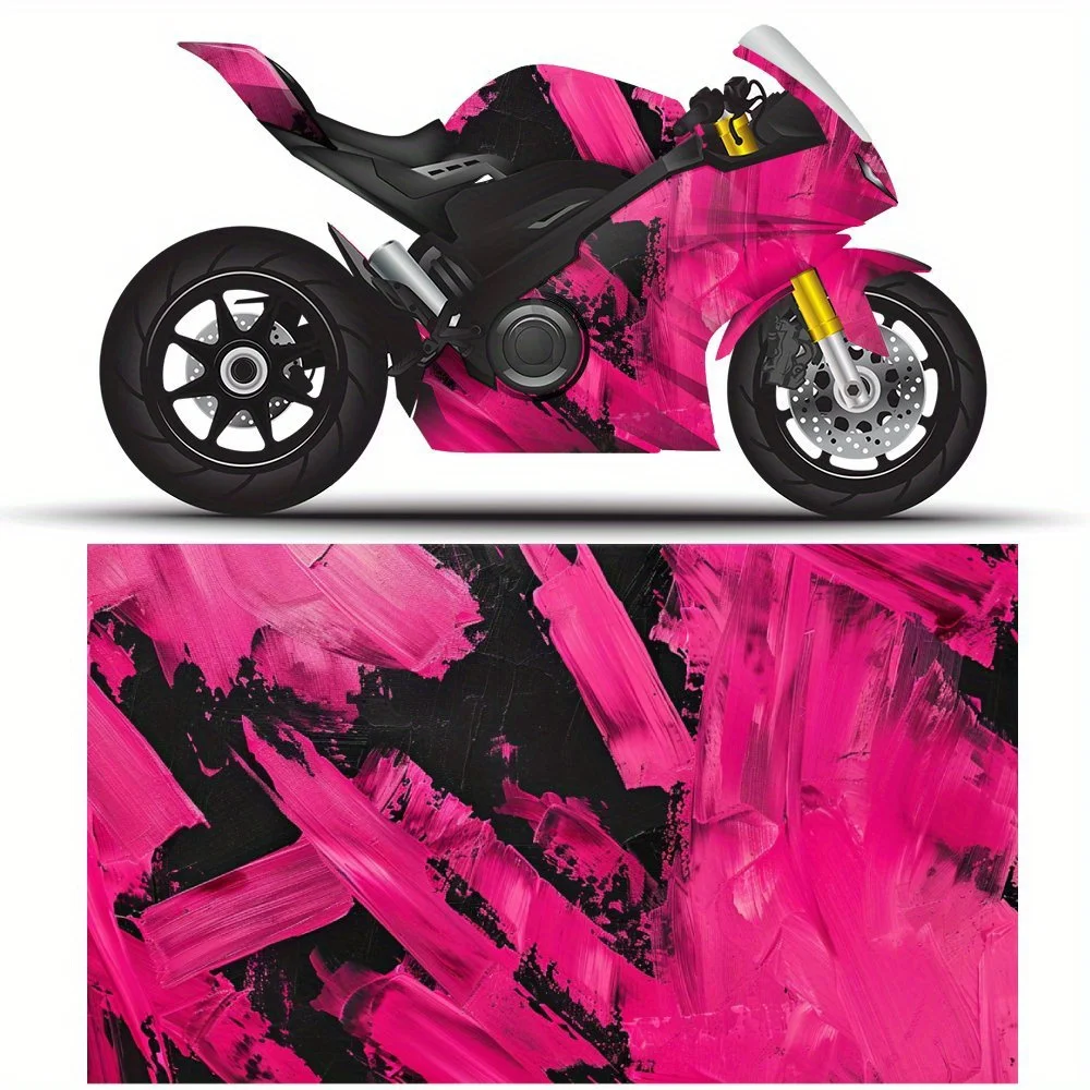 

Cool Rose Colored Shadows Motorcycle Full Wrap Stickers Decorative Motorcycle Race Color Change Decal Film Protect Gift For Men