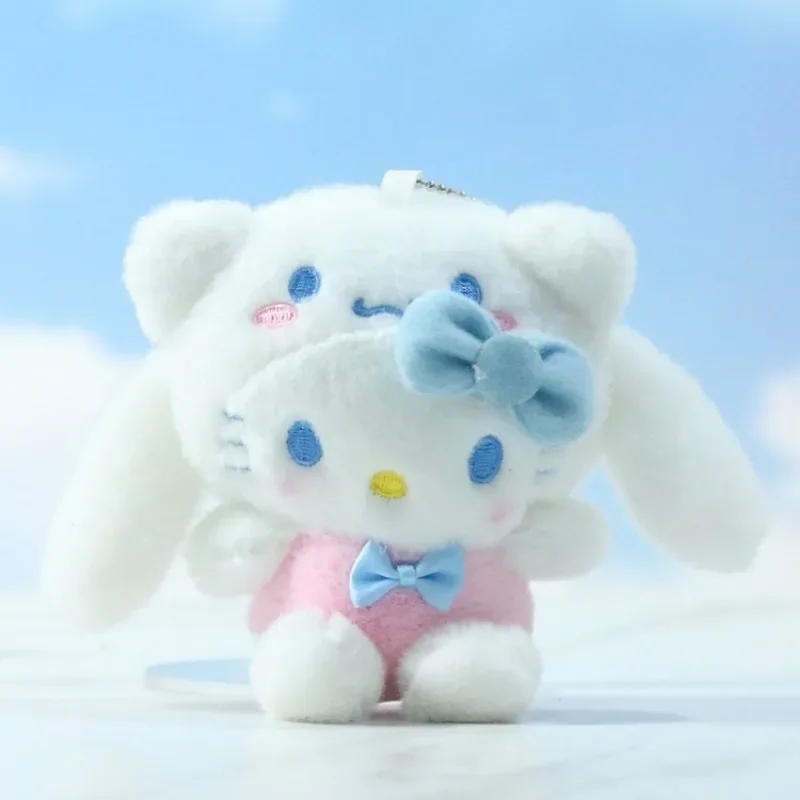 Sanrio Plush Toys Cute Hello Kitty My Melody Room Deco Kuromi Plushie Cinnamoroll Doll Plush Keychain na prezenty świąteczne