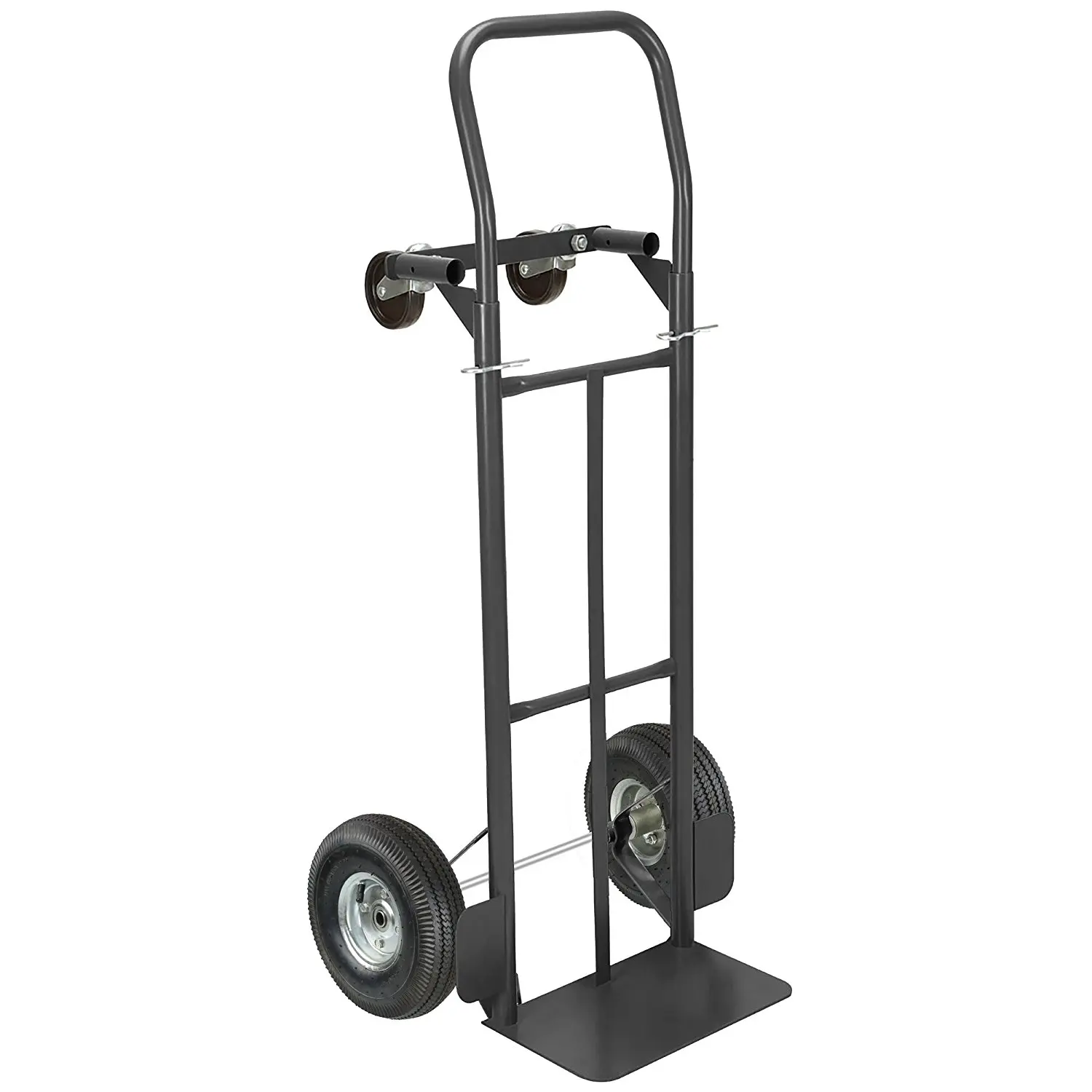 Кабриолетная ручная тележка для инструментов 2 в 1 с 10-дюймовыми пневматическими колесами, грузоподъемность 800 фунтов/250 кг, для дома и офиса.