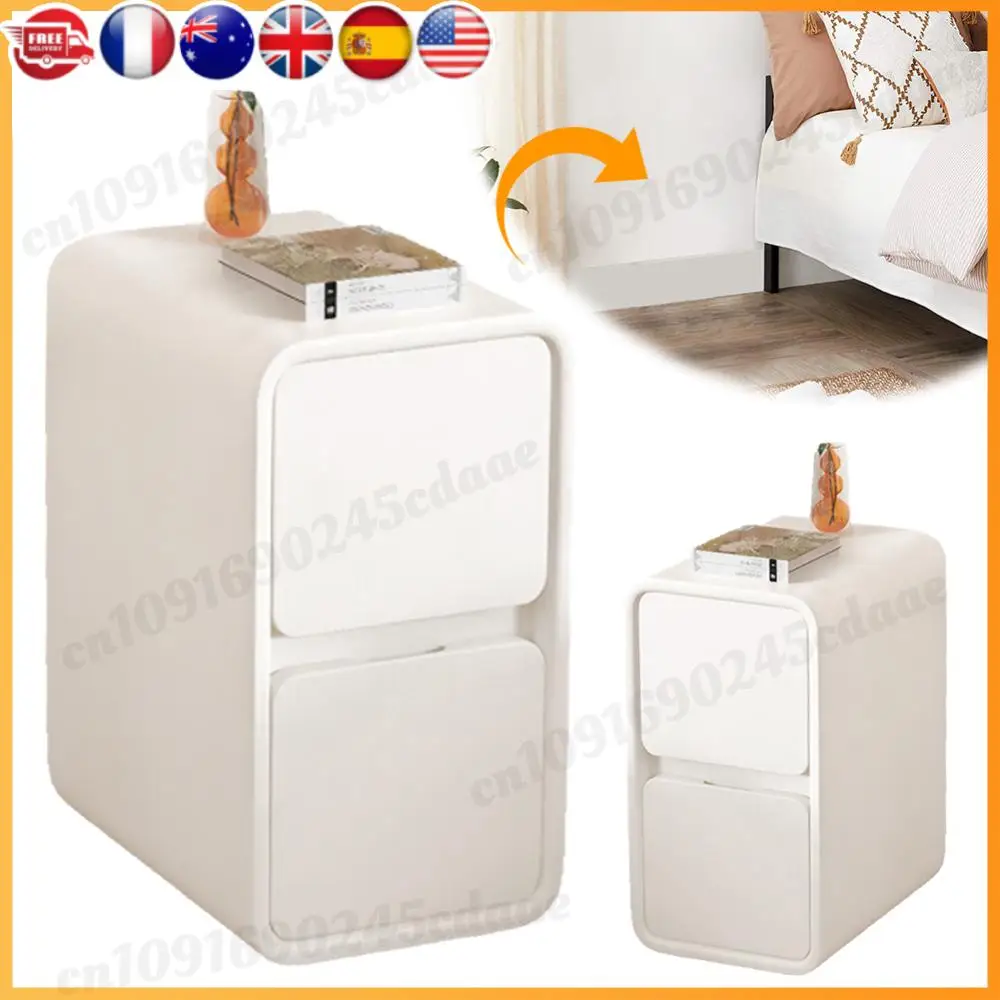 

Маленькая тумбочка из цельного дерева с кожаным столиком для спальни, прикроватная тумбочка для гостиной, небольшой космический диван