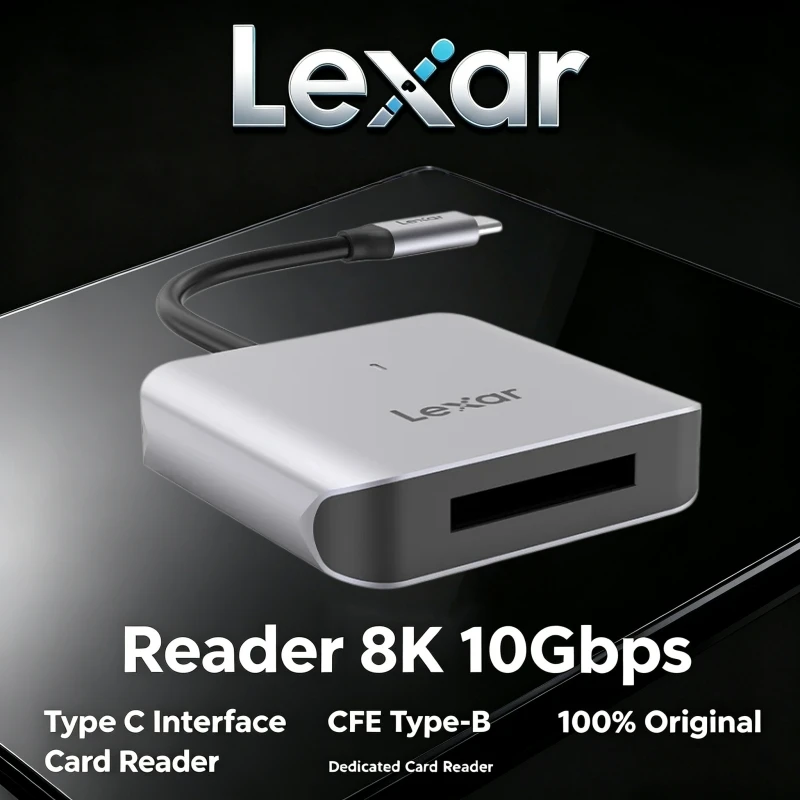lexar-510u-usb-32-gen2-cfexpressカードリーダー-タイプc-10gbps-8kビデオ転送-高速-プロの写真家向けワークフローに最適