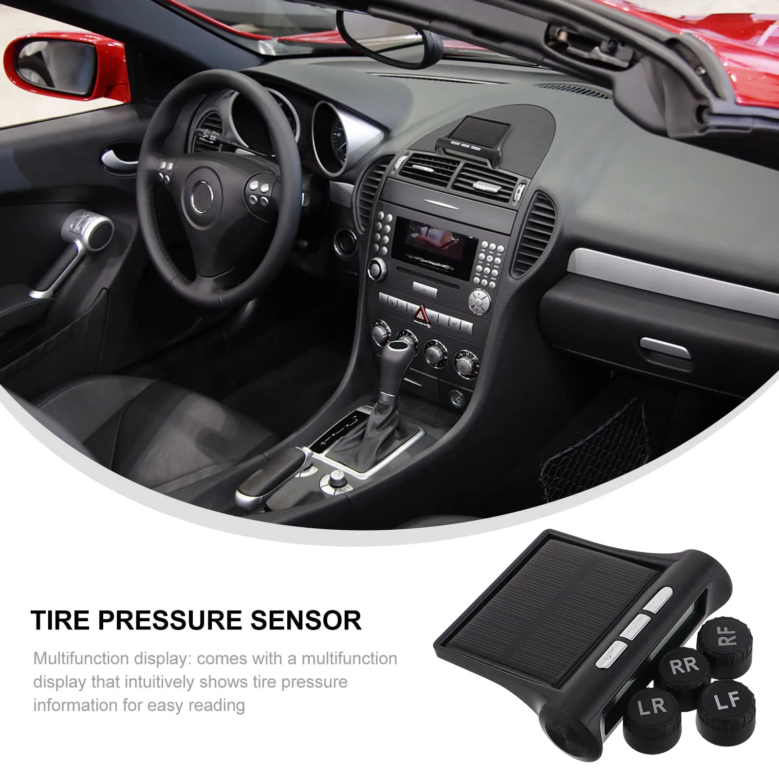 

1 Set Solar Powered Wireless Tire Pressure Monitoring System Real Time Car Sensor High Accuracy Energy Efficient Safe Driving