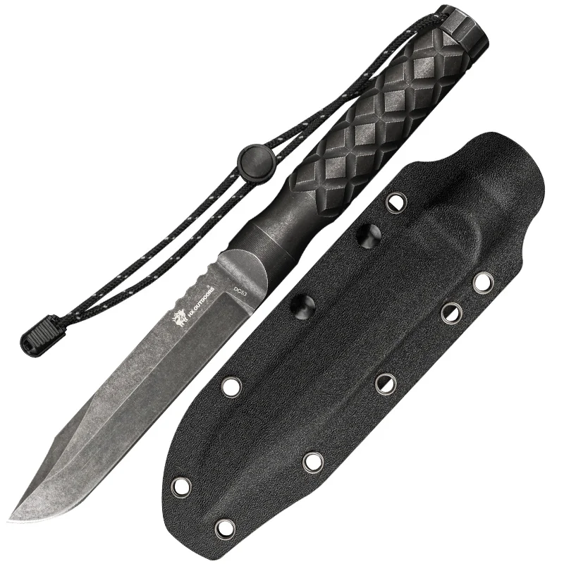 Hx Outdoors DC53 tactical knife Logging knife ,camping knife ultra sharp hunt knife ,Cool camping gear Steel Handle Dropshipping