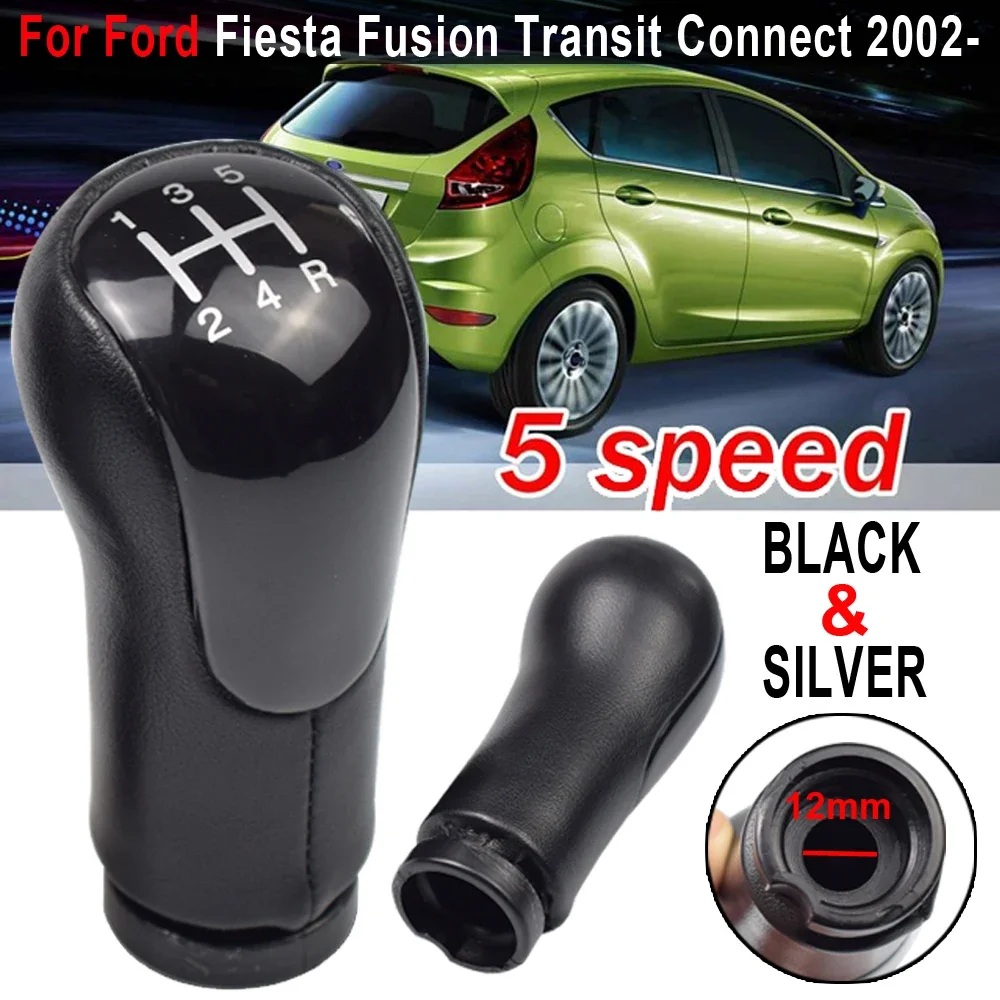 5 Speed Gear Shift Knob for Ford Fiesta Fusion Transit Connect 2002-On Gearknob Ball Lever Stick POMO Pen Arm Gearshifter