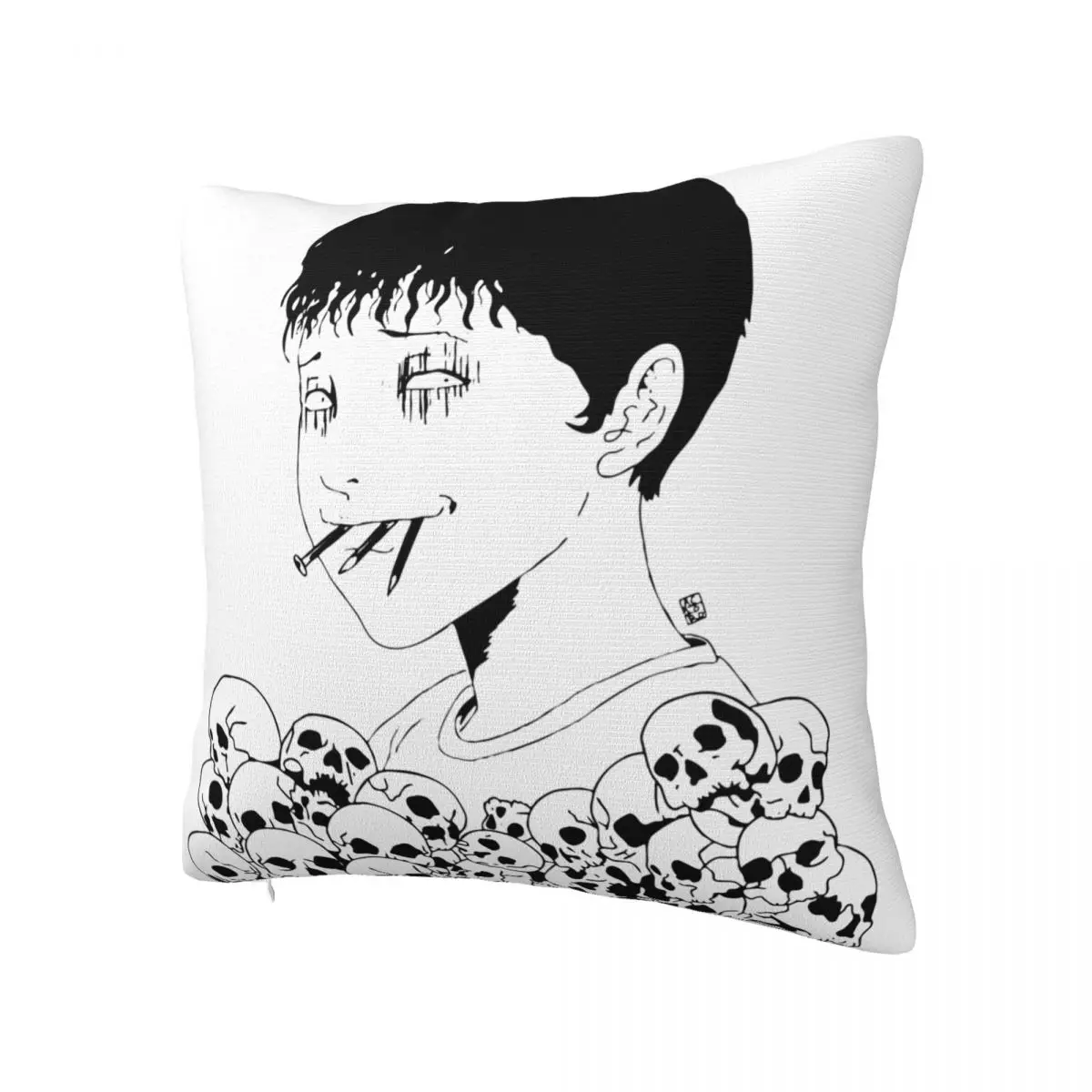 Junji Ito Souichi Pillowcase Soft Fabric Cushion Cover Decor Skulls Throw Pillow Case Cover Home Dropshipping 18''